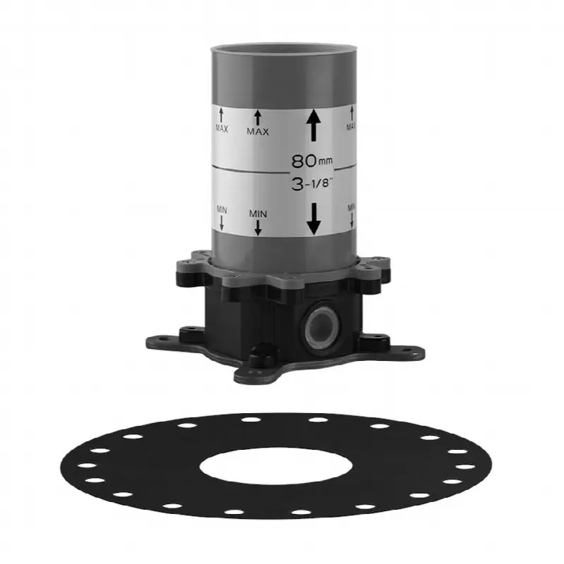 Floor-mounted tub filler in-floor rough valve