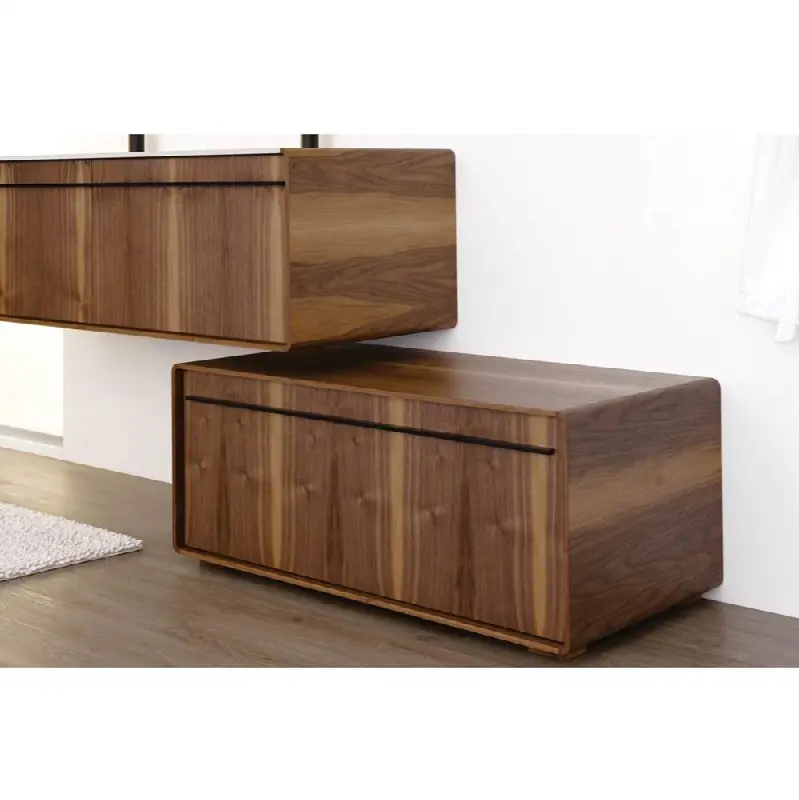 Deco Vanity Freestanding 24" - Wl Config Oak Smoked And Matte Lacquer Pacific Blue - Matte Black Metal