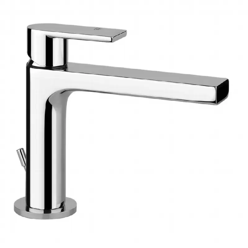 Single lever washbasin mixer with pop-up assembly