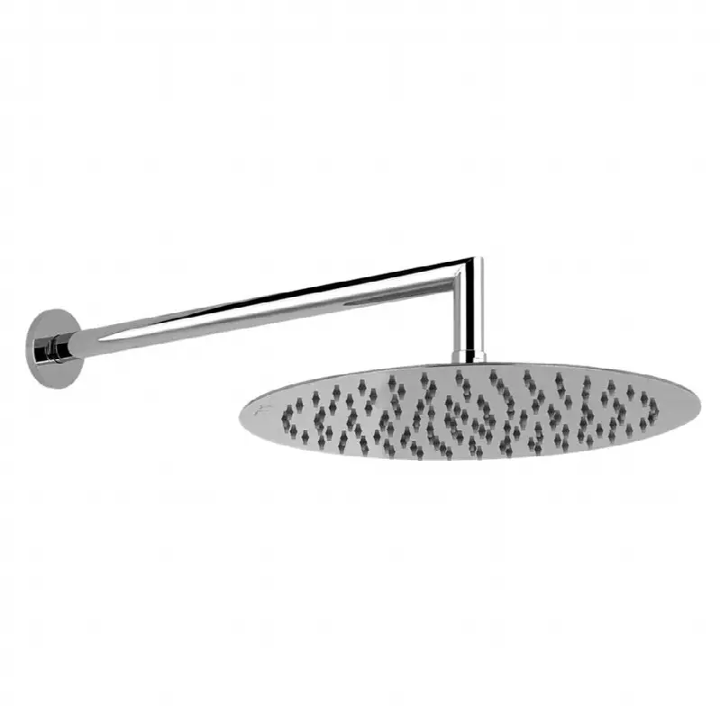 Wall-mounted adjustable shower head with arm