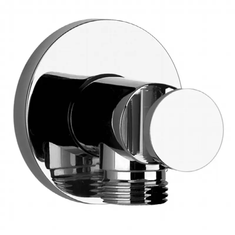 Wall elbow with built in water intake and fixed hook