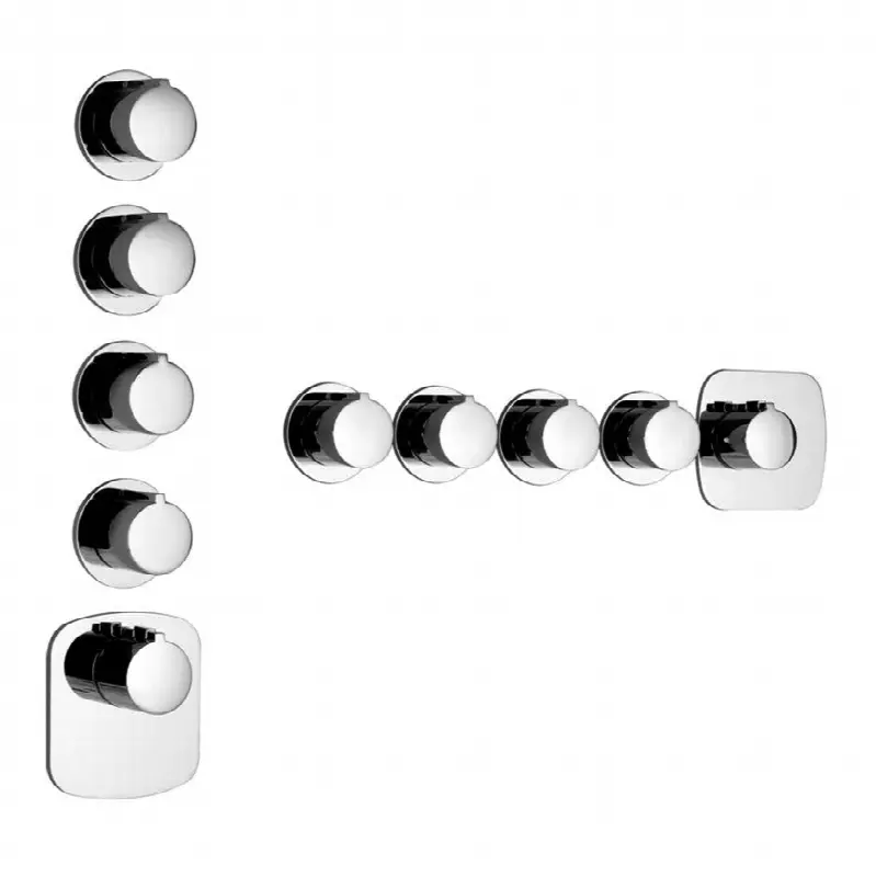 TRIM PARTS ONLY External parts for thermostatic with 4 volume controls