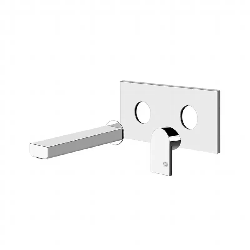External parts for built-in mixer with long spout, without waste