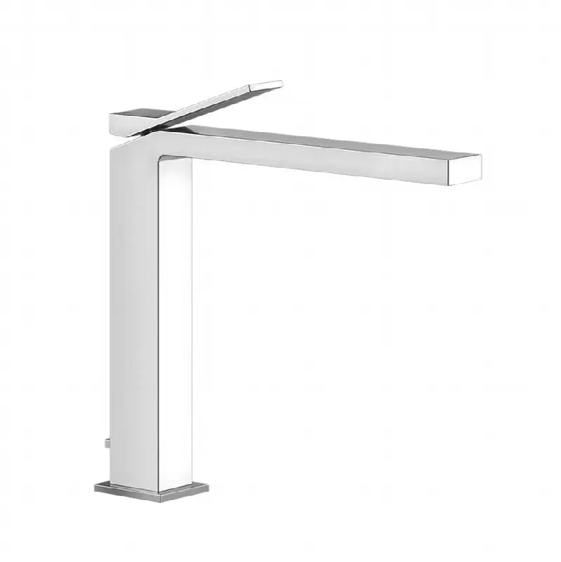 Tall single lever washbasin mixer with pop-up assembly