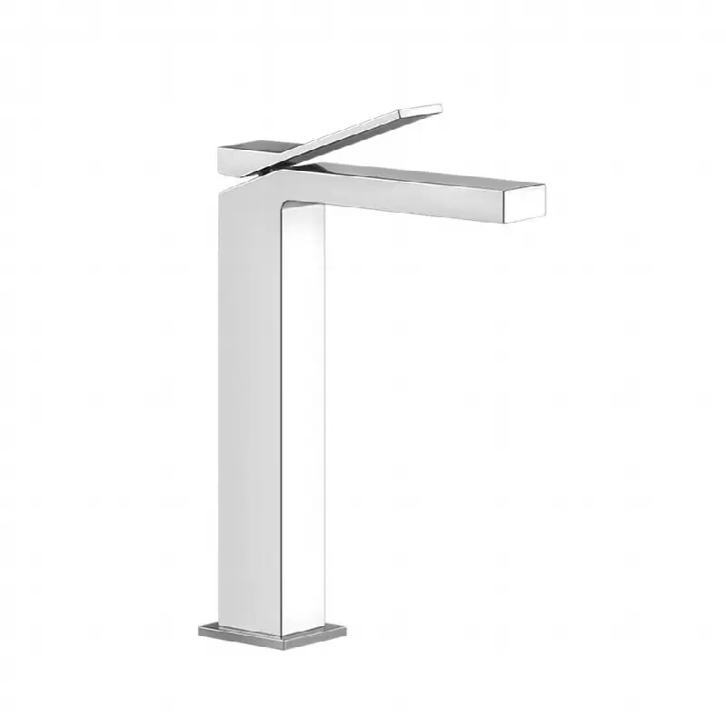 Tall single lever washbasin mixer without pop-up assembly