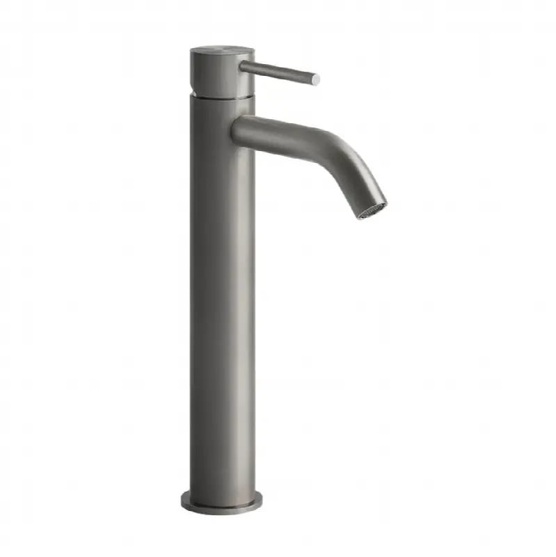Tall single lever washbasin mixer without pop-up assembly