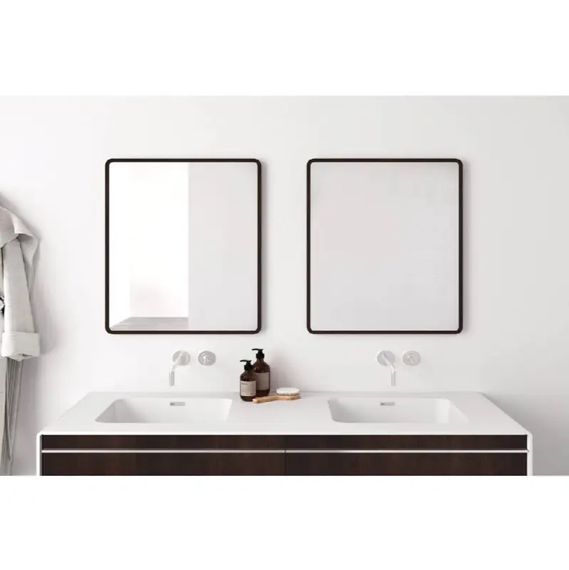 Deco Mirror 36X30 - Matte Lacquer Pacific Blue