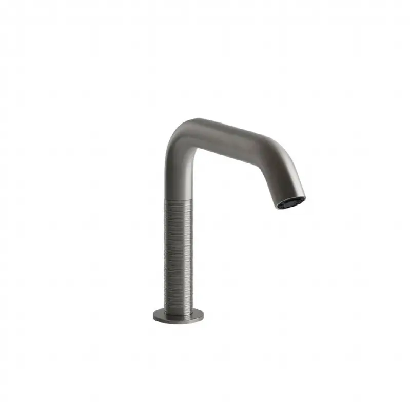 Electronic basin mixer with temperature and water flow rate adjustment through under-basin control. TRAME