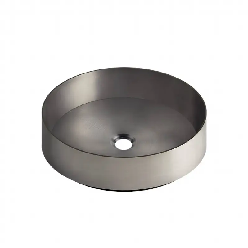 Counter washbasin In stainless steel, without overflow waste. Without basin waste. It can be combined with waste 54597.