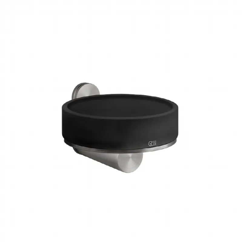 Wall-mounted soap dish, black