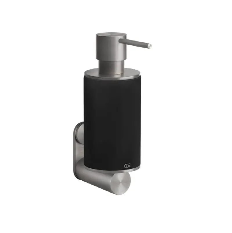 Wall-mounted liquid soap dispenser - black