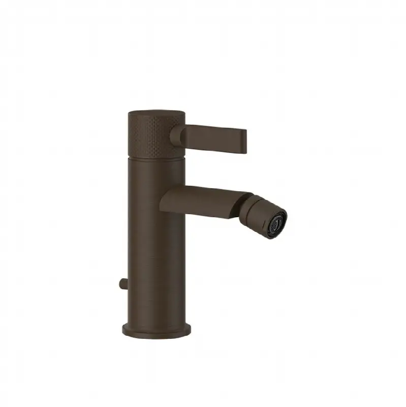 Single lever bidet mixer with pop-up assembly