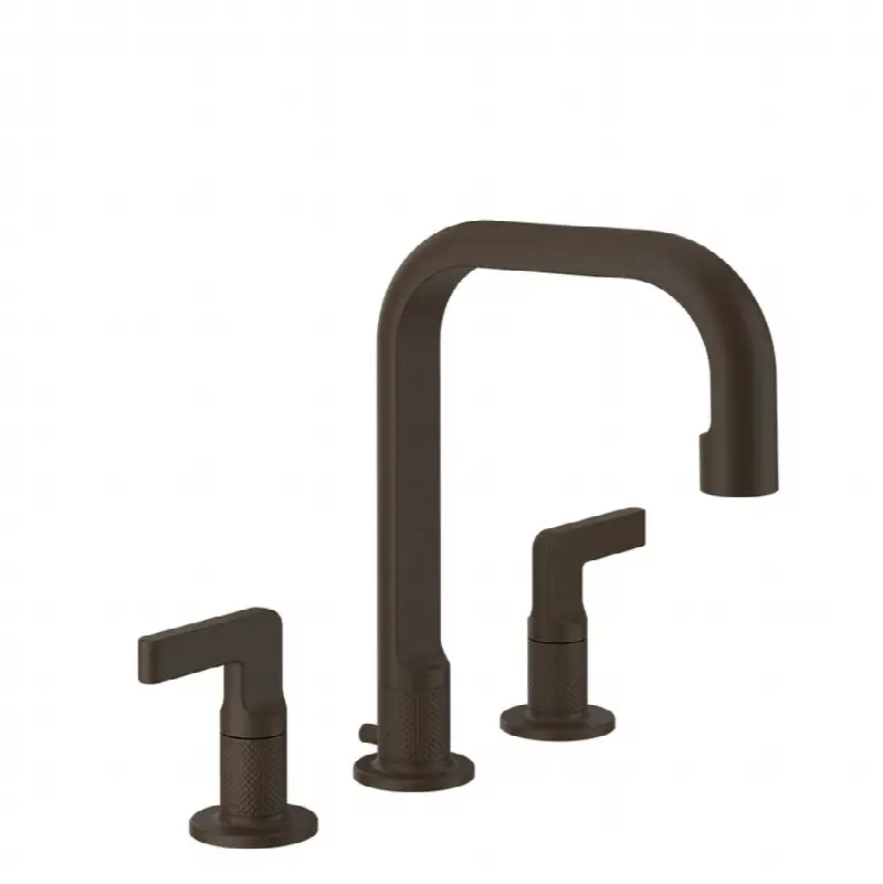 Widespread washbasin mixer with pop-up assembly