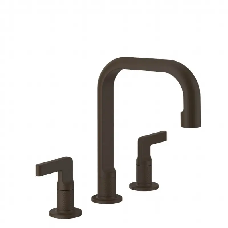 Widespread washbasin mixer without pop-up assembly