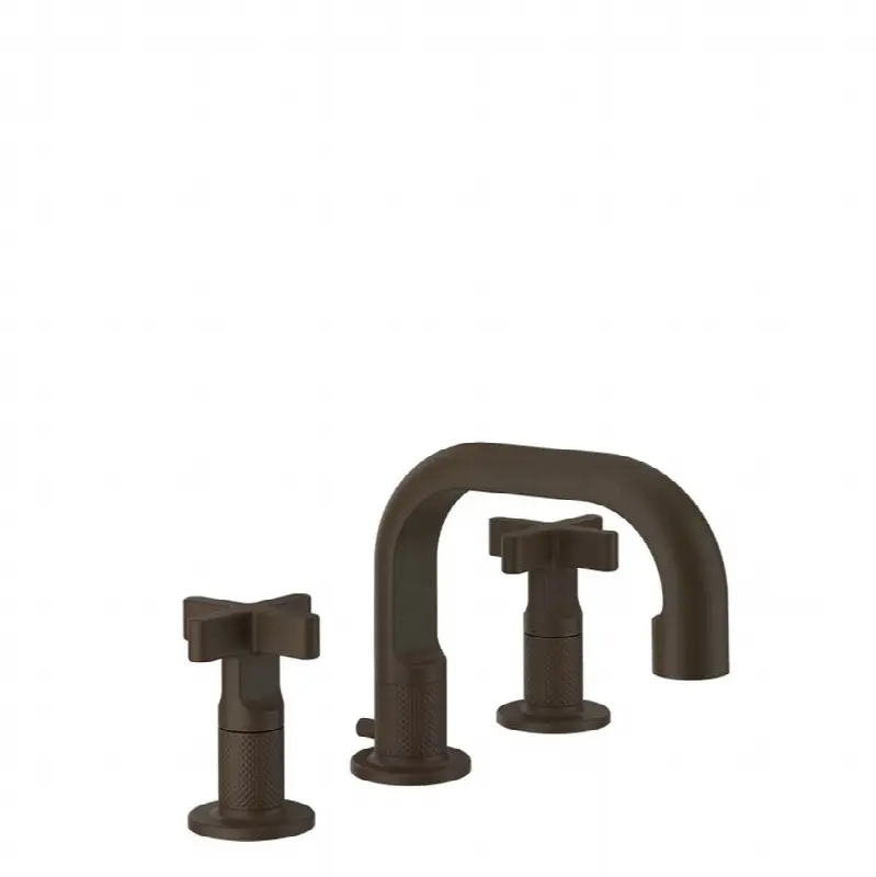 Widespread washbasin mixer with pop-up assembly