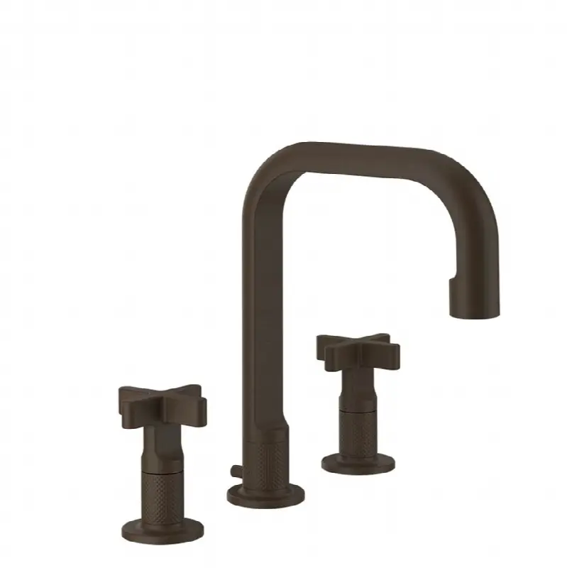 Widespread washbasin mixer with pop-up assembly