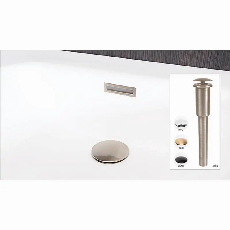 Dome Style Lav Drain With O/F - Pc - Matte Black