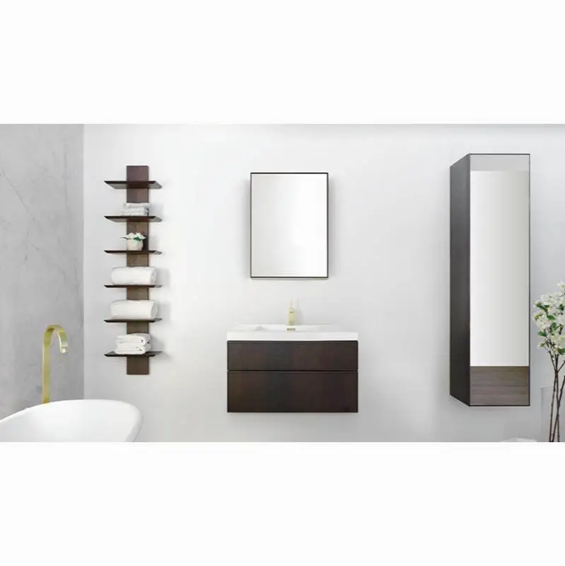 Furniture Frame Linea - Linen Cabinet 16 X 66 - Oak Black