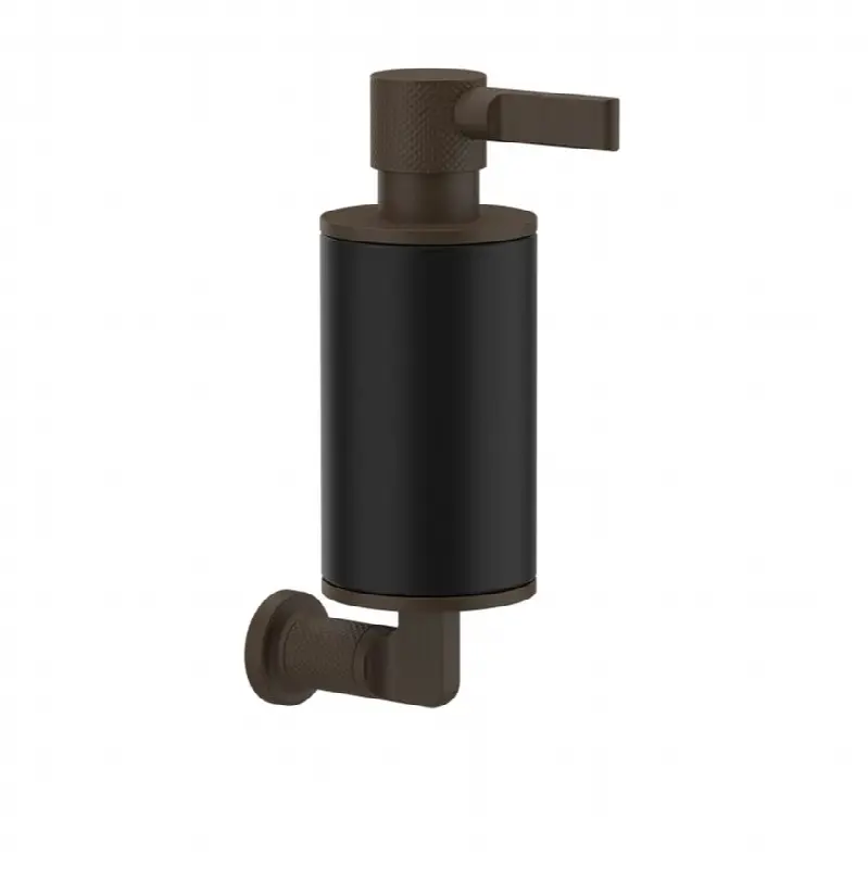 Wall-mounted liquid soap dispenser - black