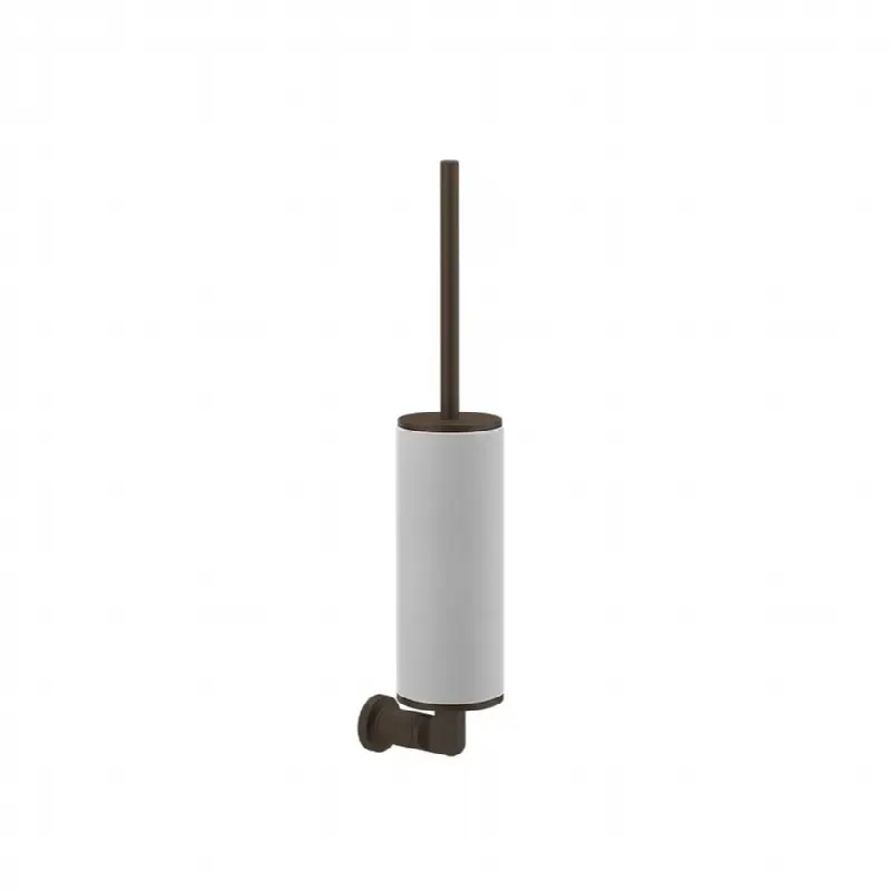 Wall-mounted brush holder, white