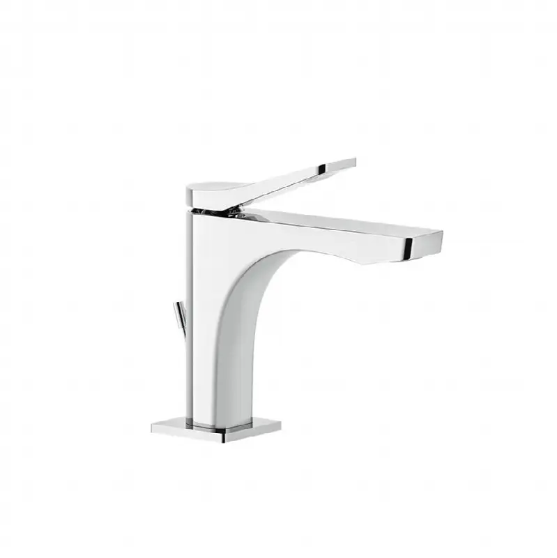 Single lever washbasin mixer with pop-up assembly