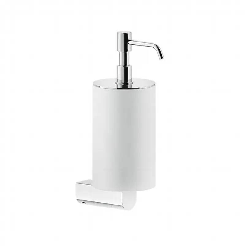 Wall-mounted liquid soap dispenser, white