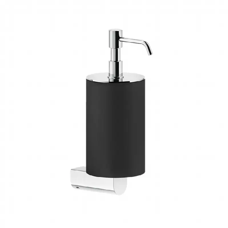 Wall-mounted liquid soap dispenser - black