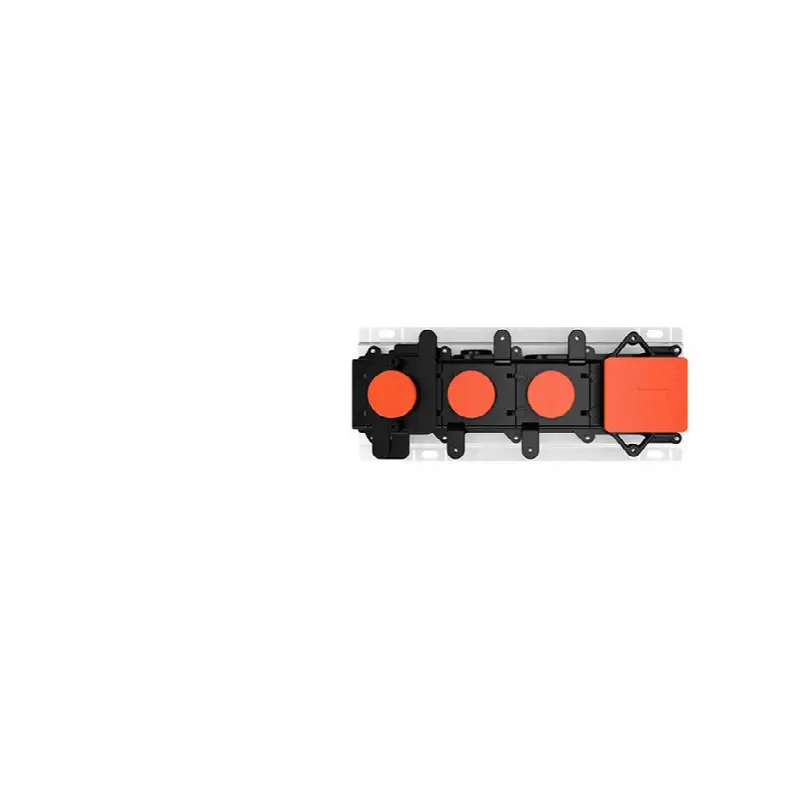 In-wall thermostatic rough valve for two separate functions.