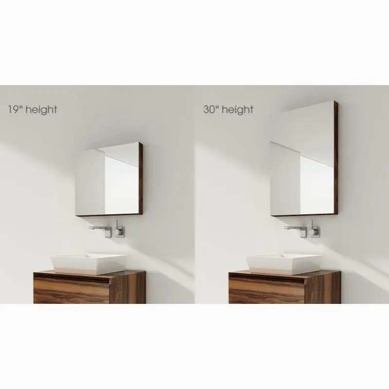 Furniture "M" - Recessed Mirrored Cabinet 70 X 19-1/8 Height - Lacquer Wetmar White High Gloss