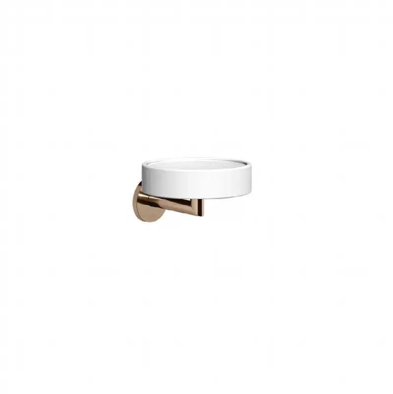 Wall-mounted white soap holder