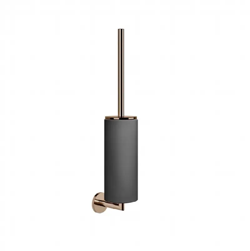Wall-mounted black toilet brush holder