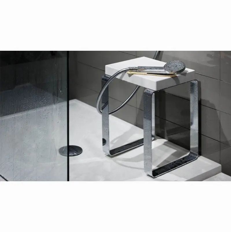 Cube Bench - 17 1/2 X 14 3/16 - White/Mirror