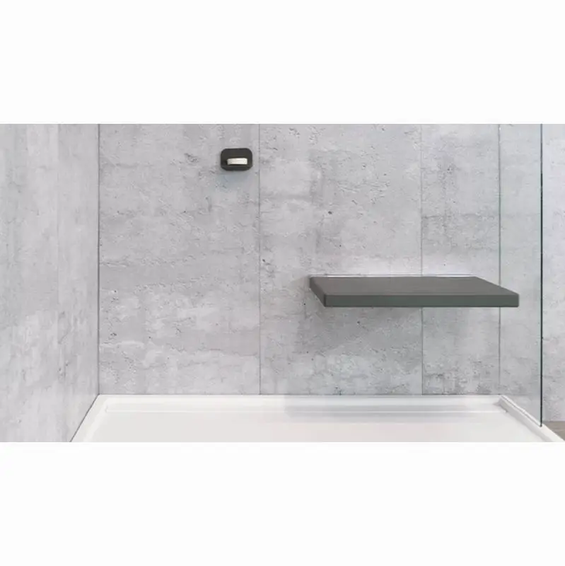 Cube Wall-Mounted Seat - 24 X 15 7/8 - White/Mirror