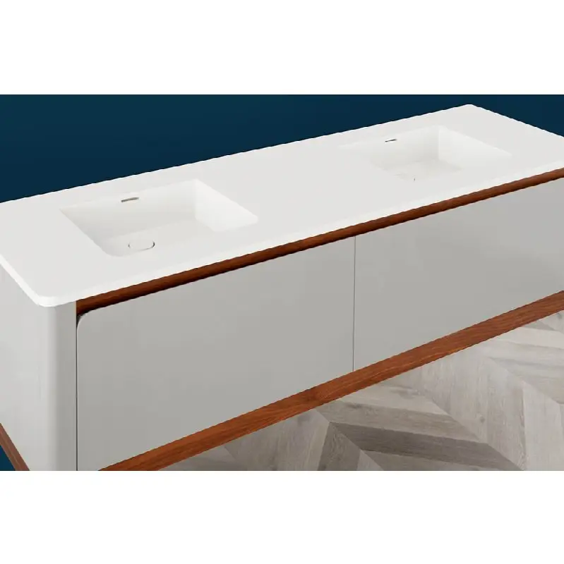 Lav - Bauhaus - 72 X 22 X 4 - 1 Hole Per Drain - White Matte