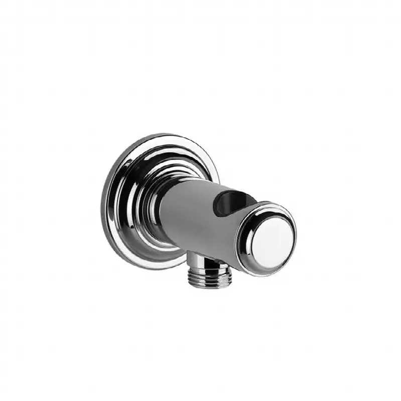 Wall elbow with built in water intake and fixed hook