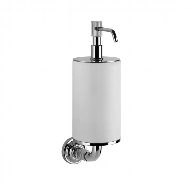 Wall-mounted liquid soap dispenser, white