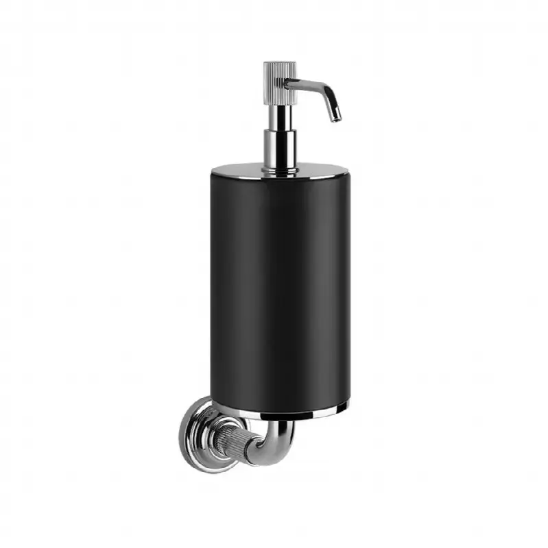 Wall-mounted liquid soap dispenser - black