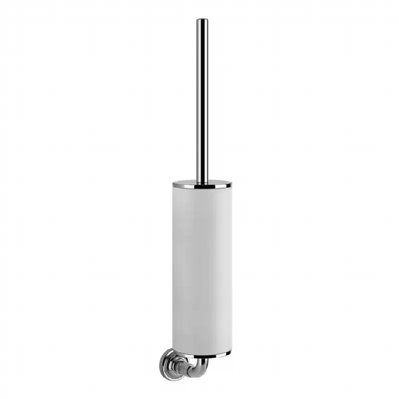 Wall-mounted brush holder, white