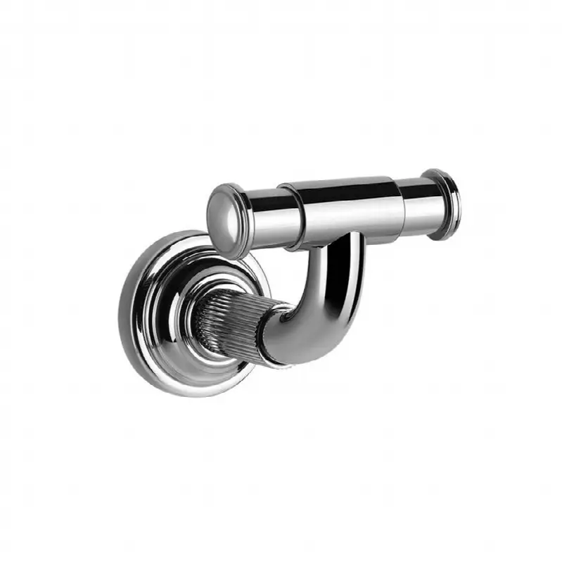 Wall-mounted robe hook.
