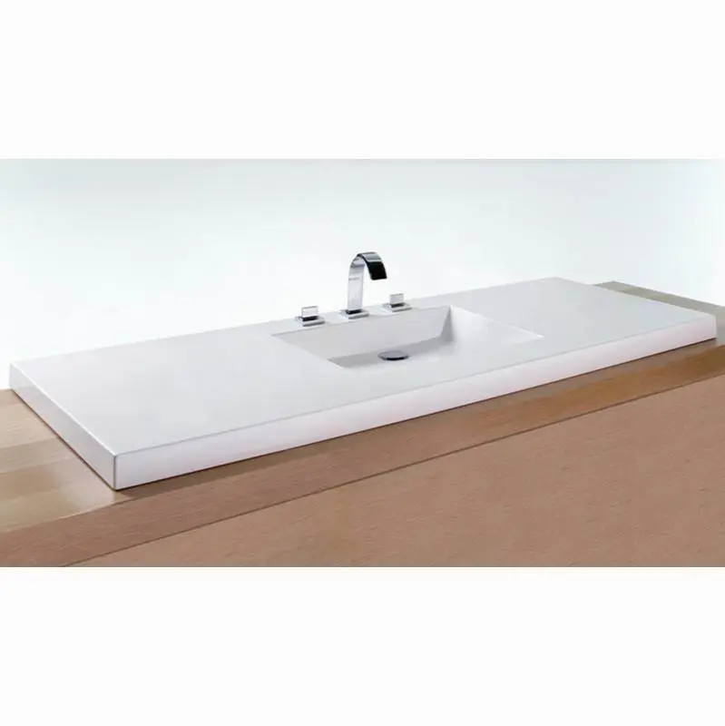 Lav - Cube - 60 X 22 X 2 - Center - 3 Holes 8" C/C - White Matte