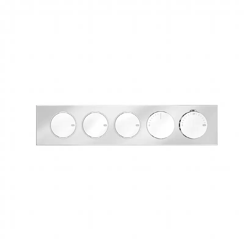 TRIM PARTS ONLY External parts for thermostatic mixer for three functions, with push-button on/off control