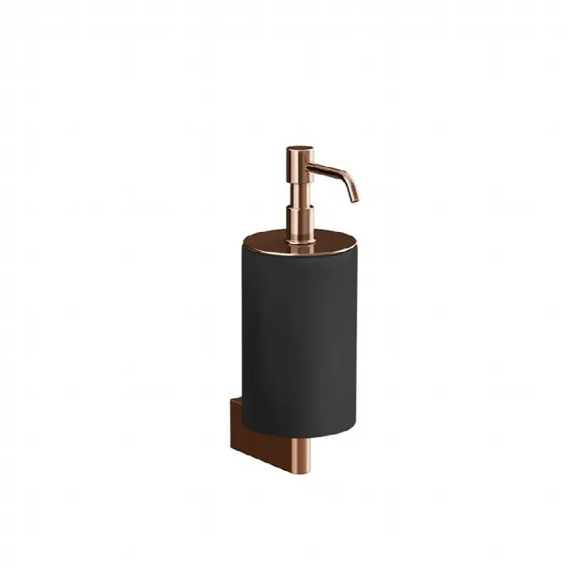 Wall-mounted liquid soap dispenser - black