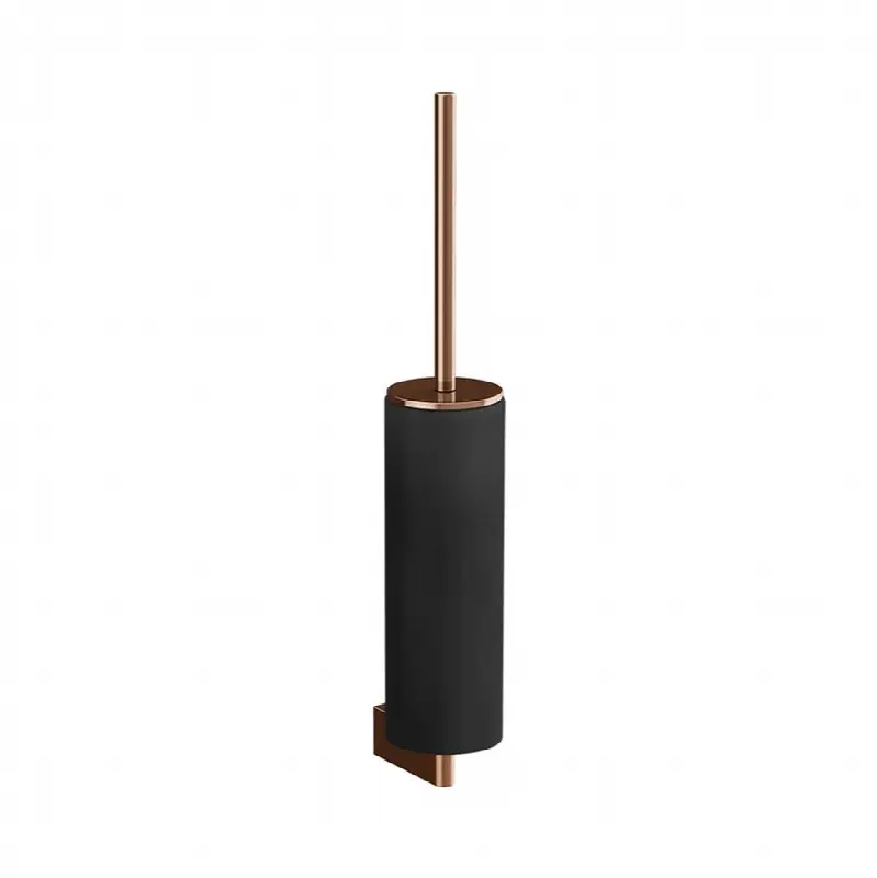 Wall-mounted brush holder, black