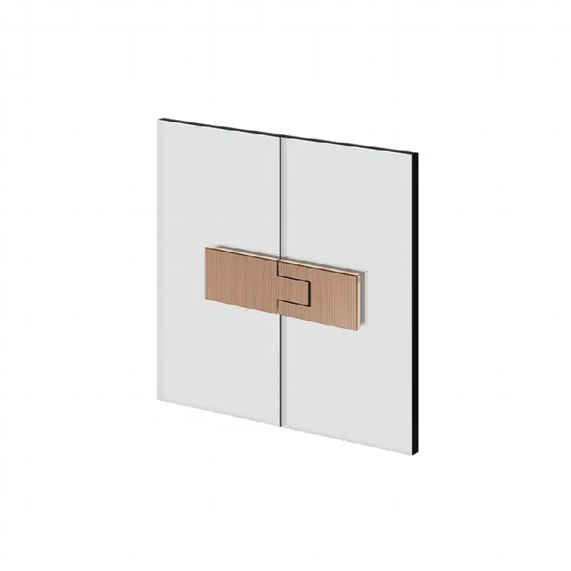 Glass-Glass self-centering hinge. RIGATO.