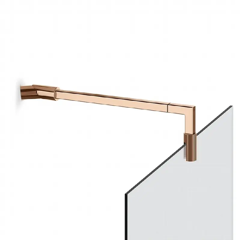 Stabilization arm for frameless shower enclosure. RIGATO