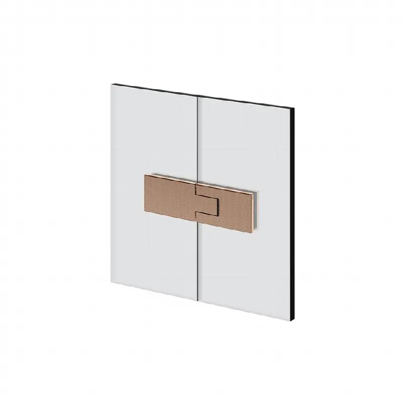 Glass-Glass self-centering hinge. DIAMANTATO.
