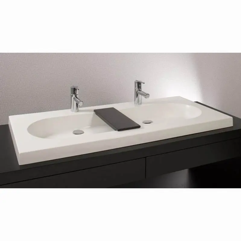 Lav - Ove - 48 X 22 X 2 - Nt O/F - 3 Holes 8" C/C Per Drain