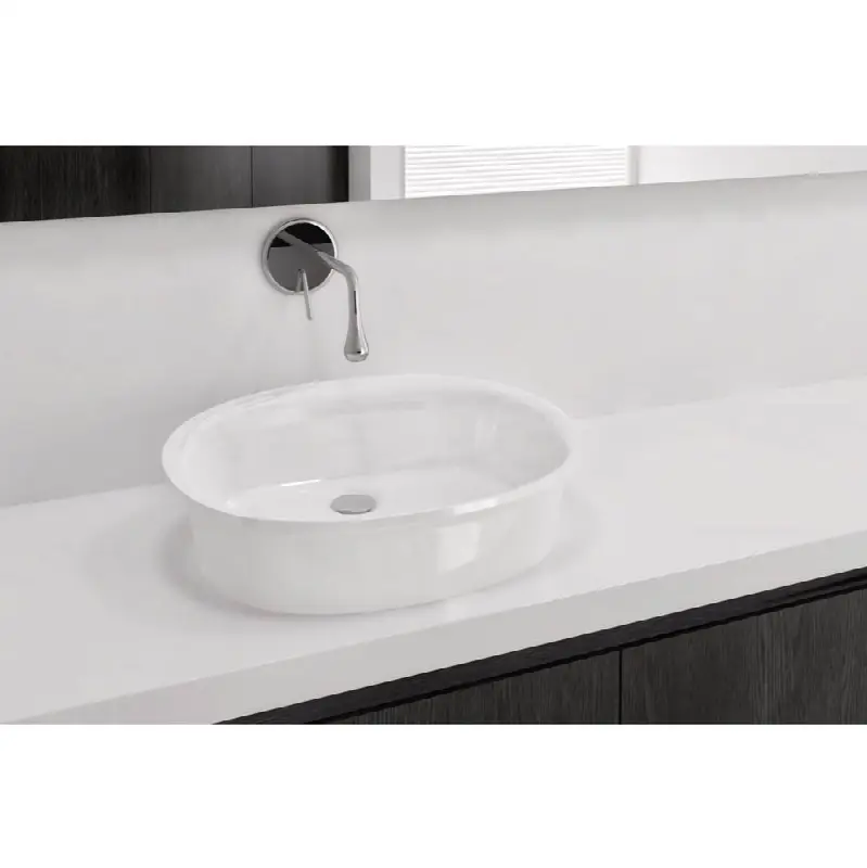Lav - Tulip - 21 X 15 X 4 - Above Mount Vessel - White Dual