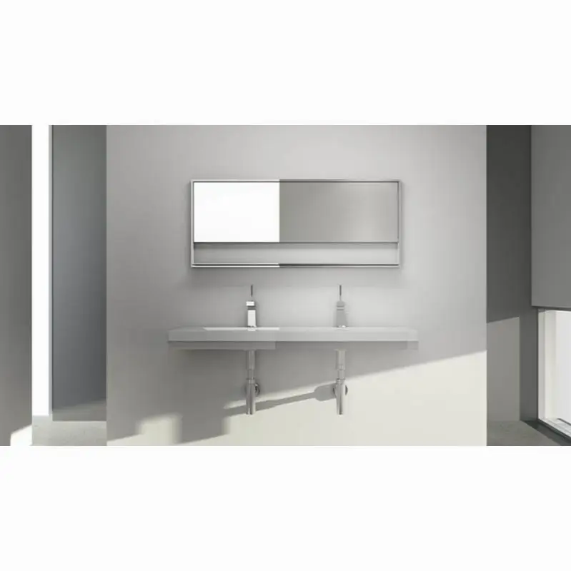 Decorative Trim And Bracket System For 48 Inch Lavatory - Stainless Steel Mirror Finish
