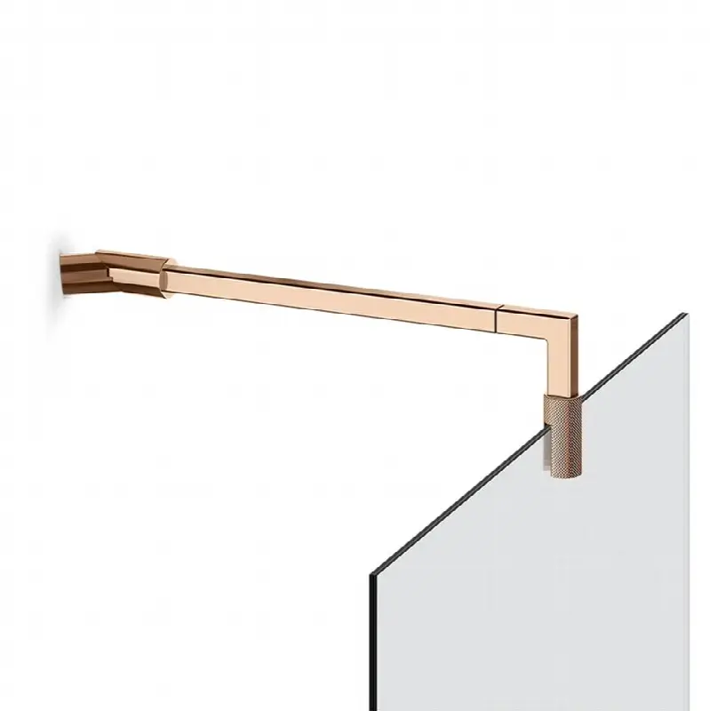 Stabilization arm for frameless shower enclosure. DIAMANTATO